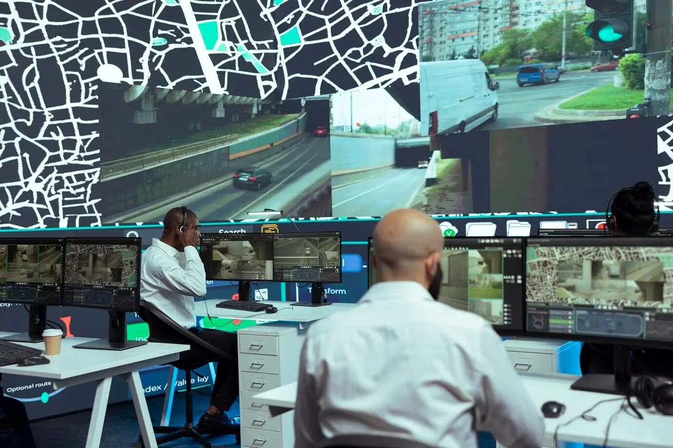 Разнообразные сотрудники колл-центра предоставляют клиентам обновления о доставке.